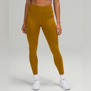 Lululemon Invigorate High-Rise Tight 25" Gold Spice size 4